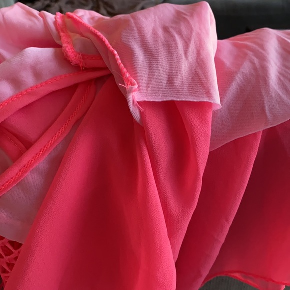 Pink Chiffon Summer Beach Dress - Picture 8 of 9